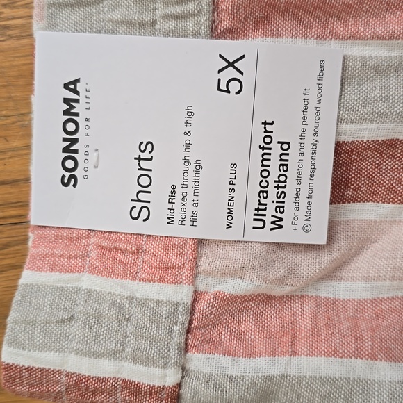 SONOMA BRAND WOMEN'S PLUS SIZE PULL-ON SHORTS SIZE 5X - Picture 15 of 16